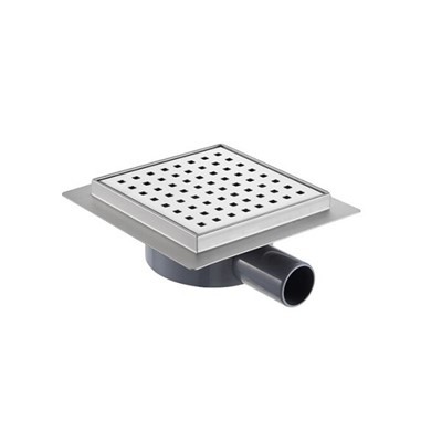 304 Stainless Steel Square Side -Outlet Shower Drain SC11NB